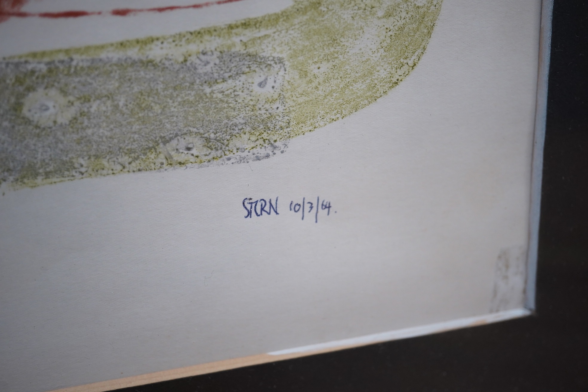 Anthony Stern, mixed media, ‘The Conversation’, signed and dated 10/7/64, 50 x 37cm. Condition - fair